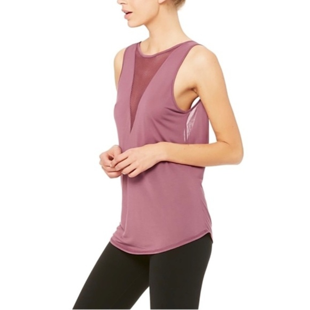 ALO Women's Mauve Sleeveless Top SMALL